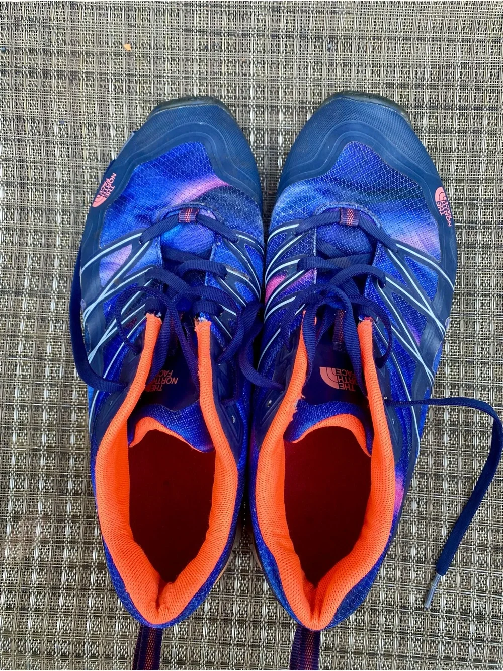 The North Face Women’s Blue Athletic Sneakers with Coral Lining